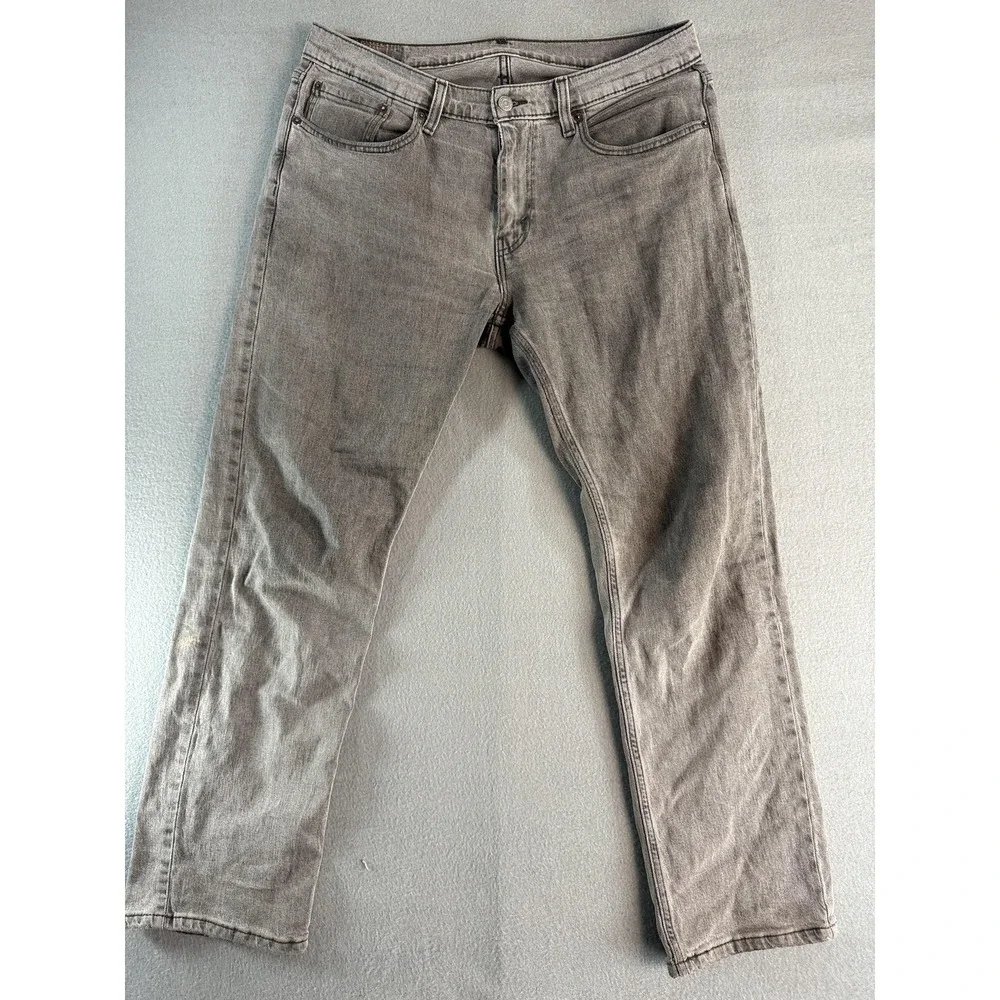 Levi's 559 Jeans Mens 33x32 Medium Wash Gray Relaxed Straight Denim‎ Casual